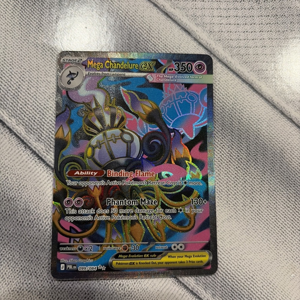 Nintendo Mega Chandelure ex 099/084 Phantom Forces Full Art Holo Ultra Rare